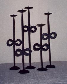 Geschmiedete Kerzenhalter aus Metall